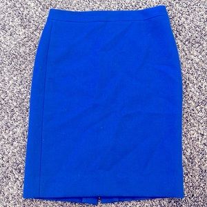 Size 4 j crew felt blue pencil skirt